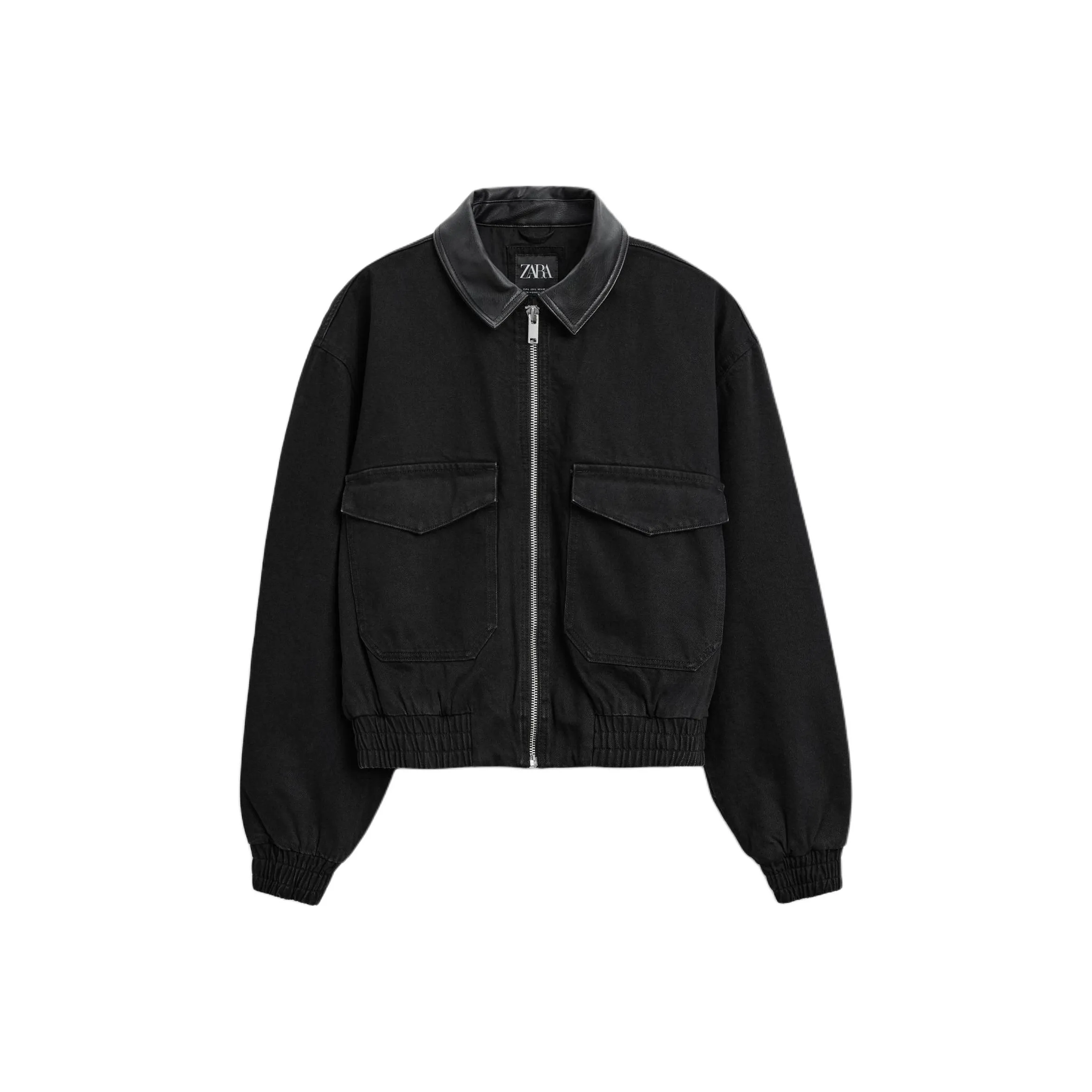 ZARA Denim Jackets Men's Black