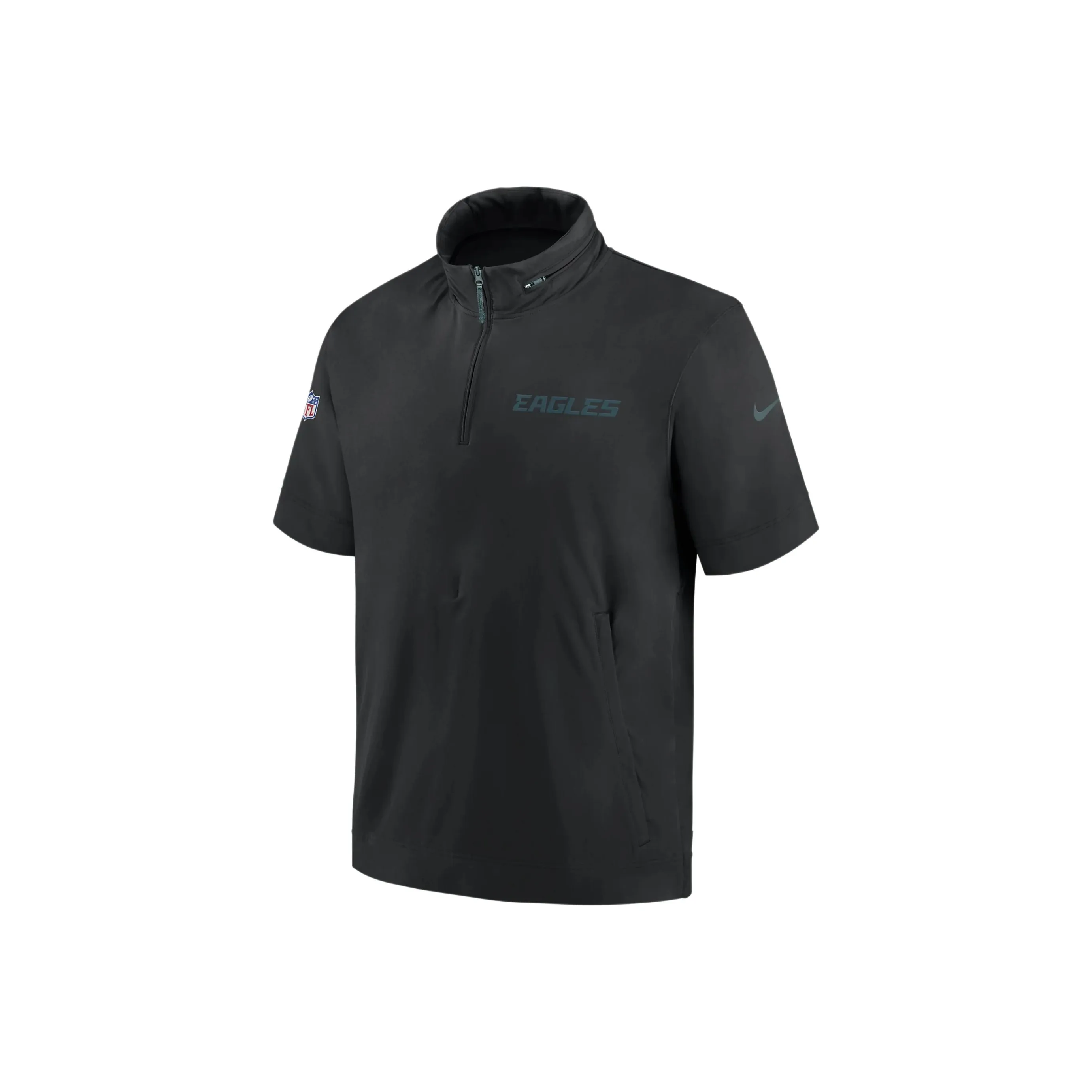 Nike Philadelphia Eagles Sideline Coach Men's Nike Nfl 1/2 Zip Short Sleeve Hooded Jacket