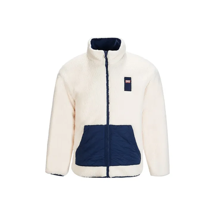 ANTA Sports Life Collection Velvet Jackets Men Vanilla White