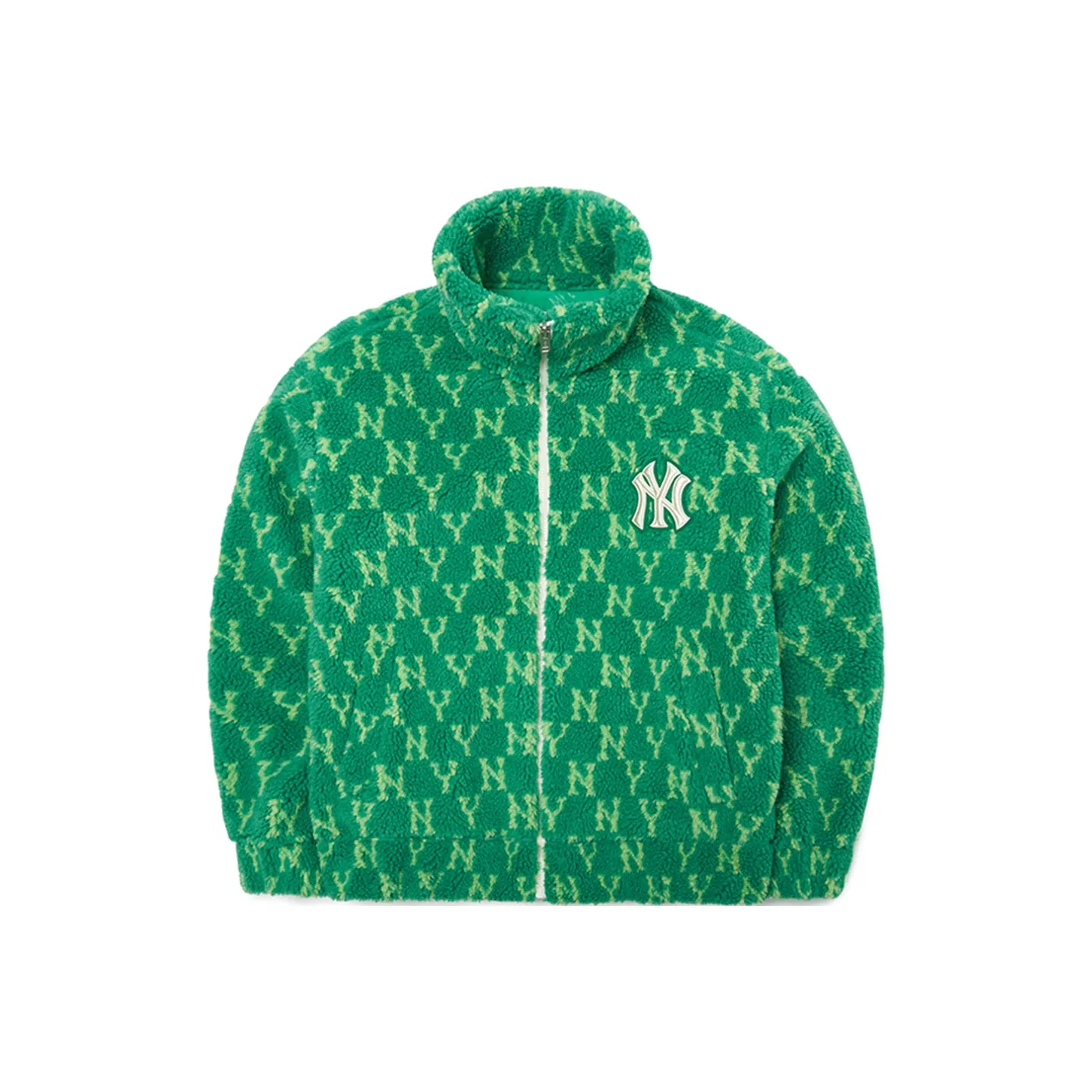 Mlb Base Logo Бархат Feel Куртка Унисекс Зеленый