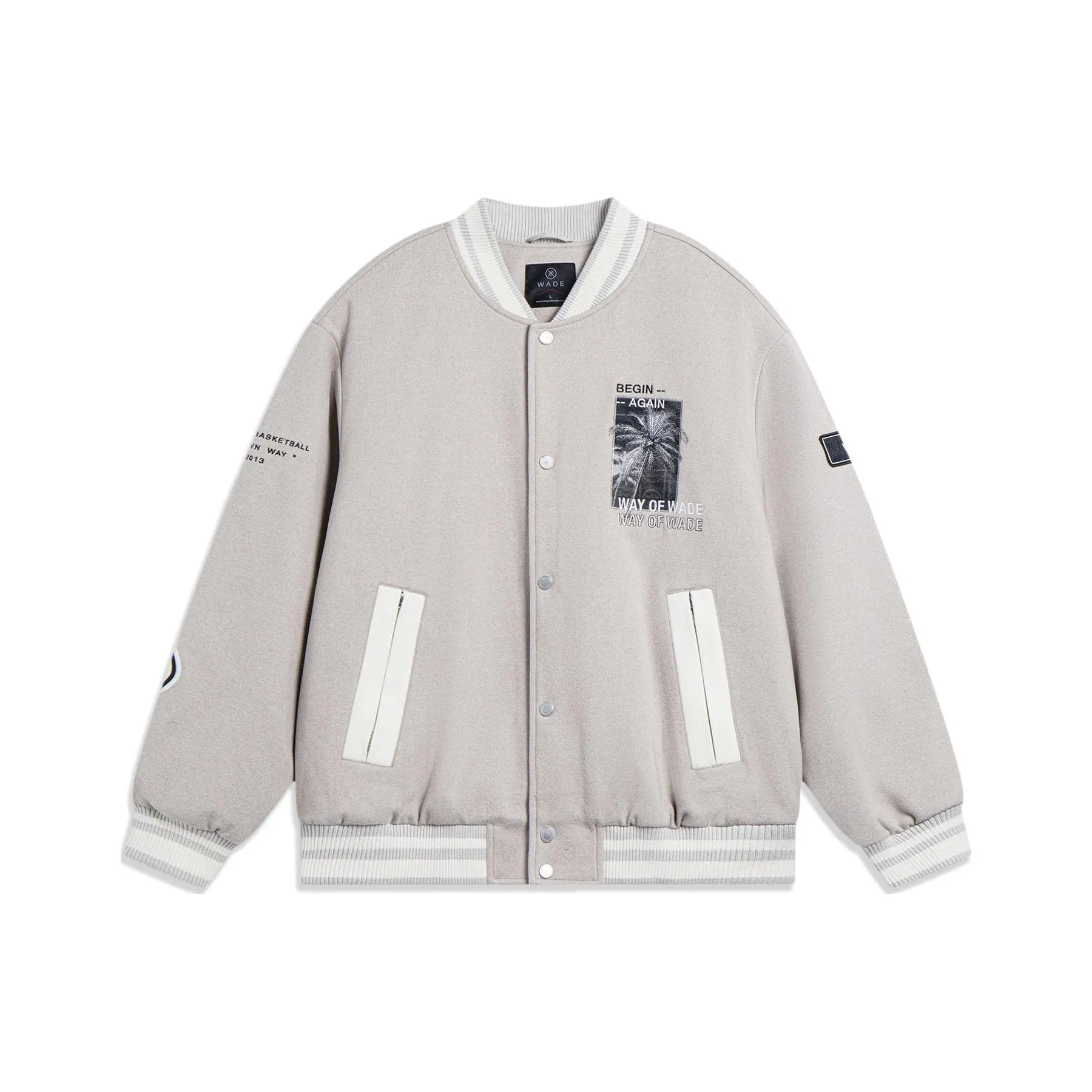 LINING Куртка хлопковая пуховая мужская меланжевый серый