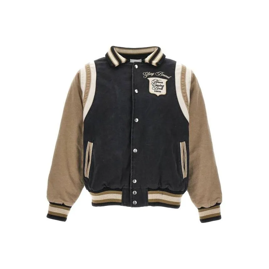 RHUDE Logo embroidered Canvas Bomber Jacket