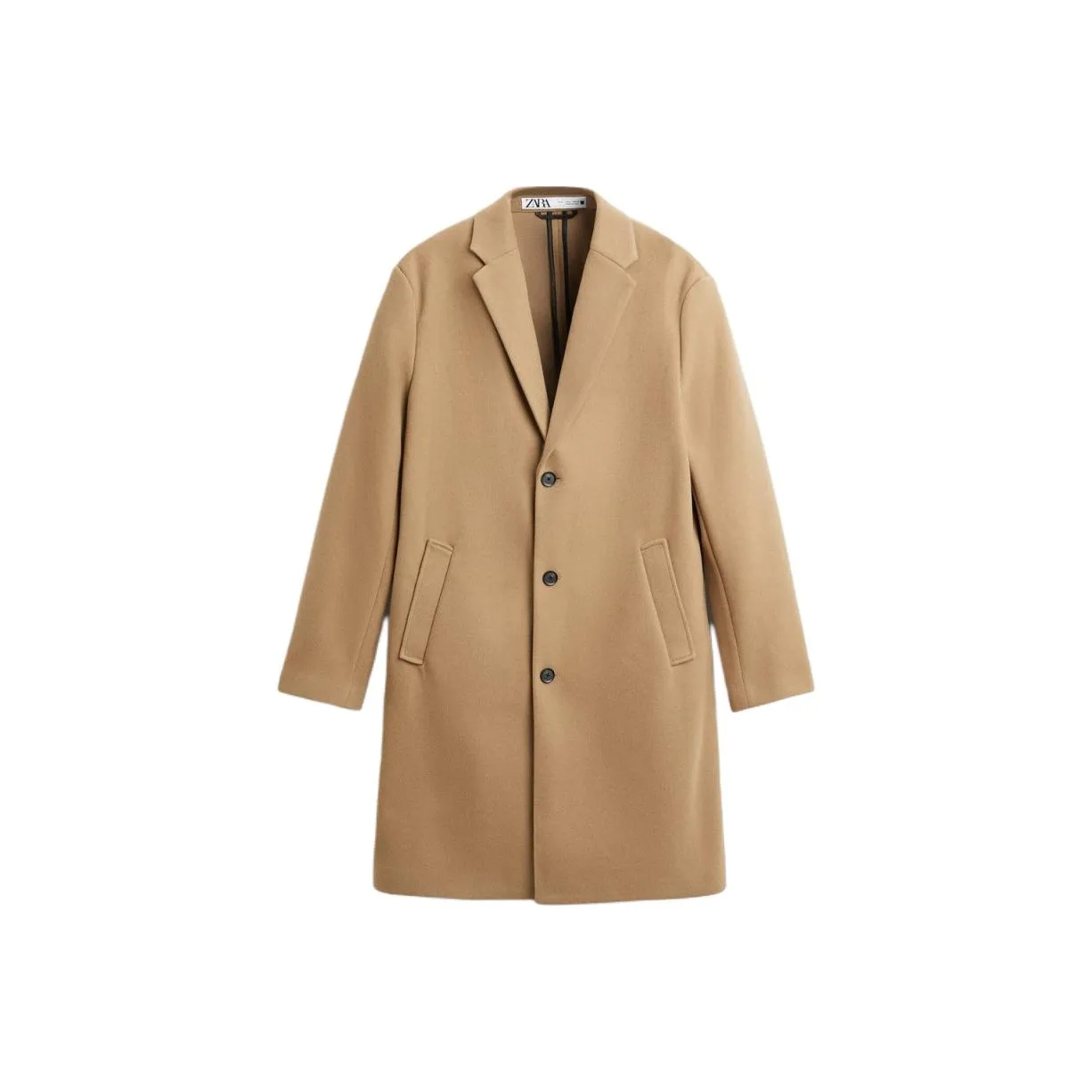 ZARA Мужское пальто коричневого цвета