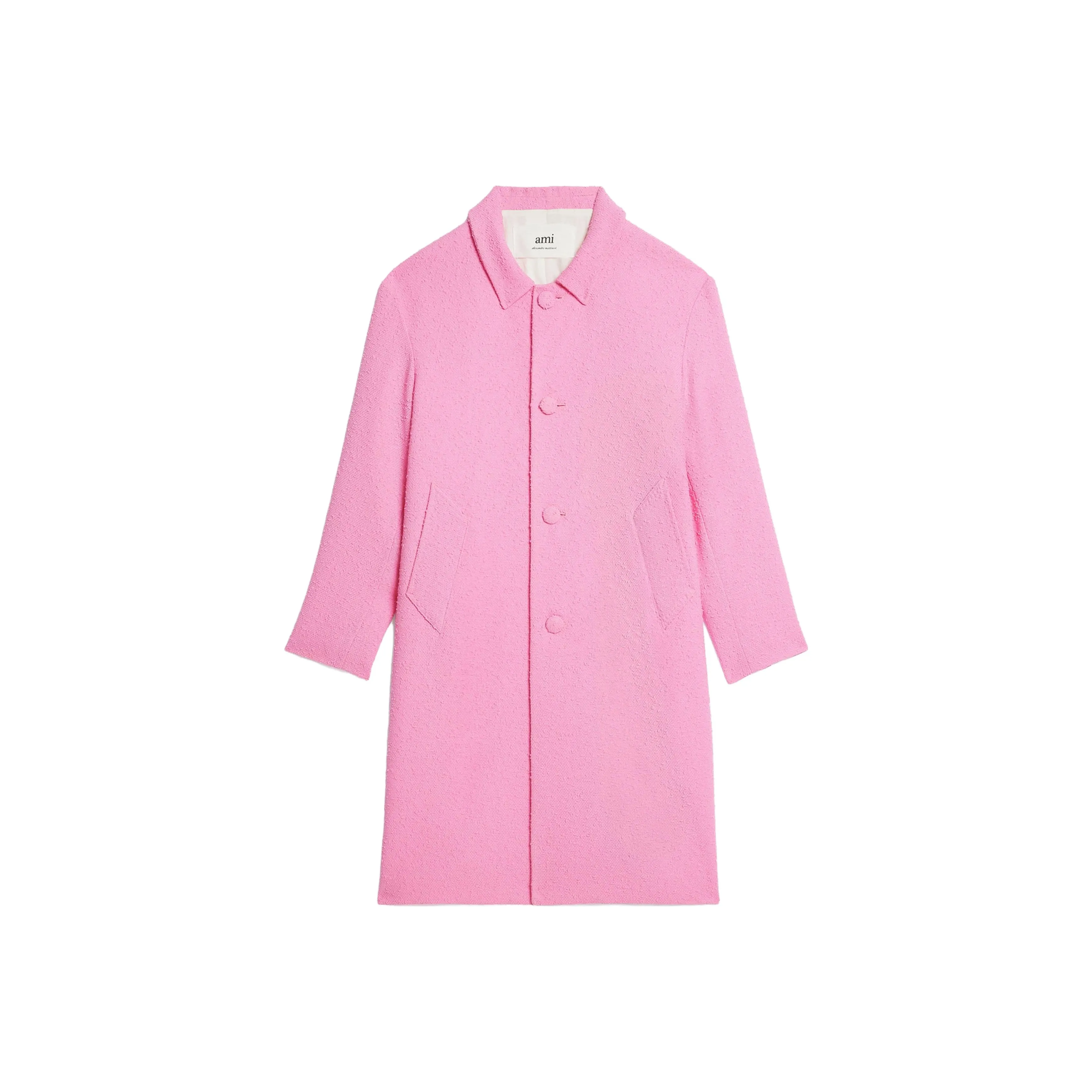 Ami Paris Tweed Button Up Coat