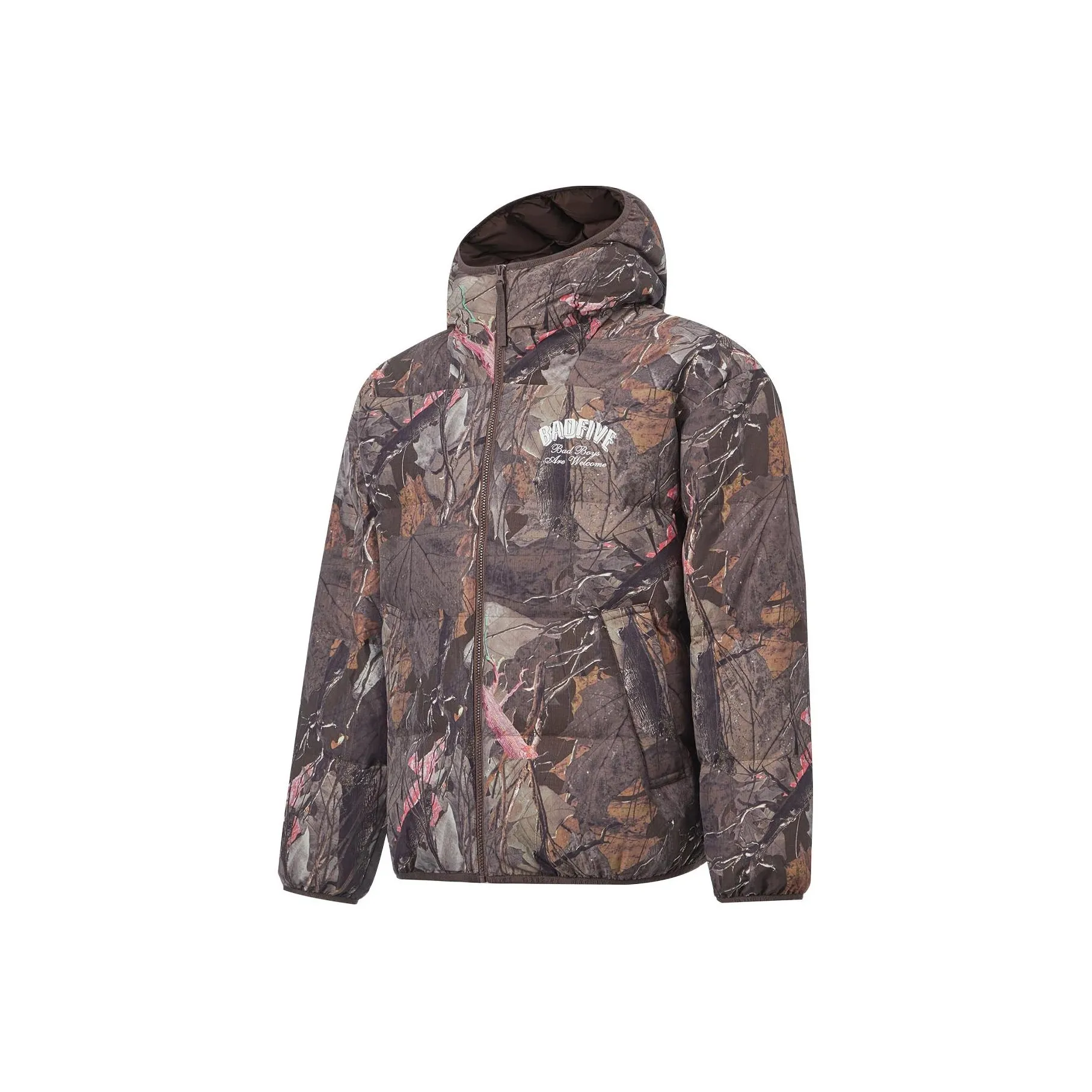 LINING Badfive Пуховик Мужской Лист Полный С принтом