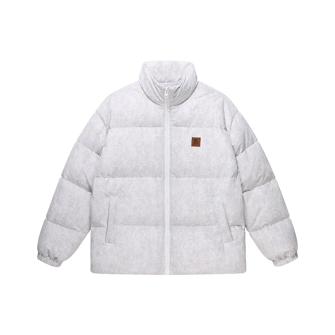 MATCHA STORY Down Jacket Unisex White Gray