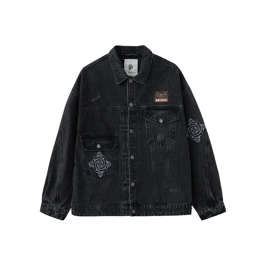 ONIARAI Denim Jacket Cruz Men's Gray Black