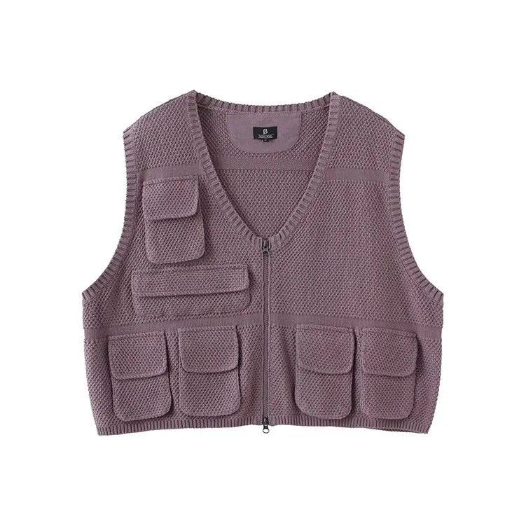 BUTTBILL Knitted Fabric Vest For Outdoor Unisex