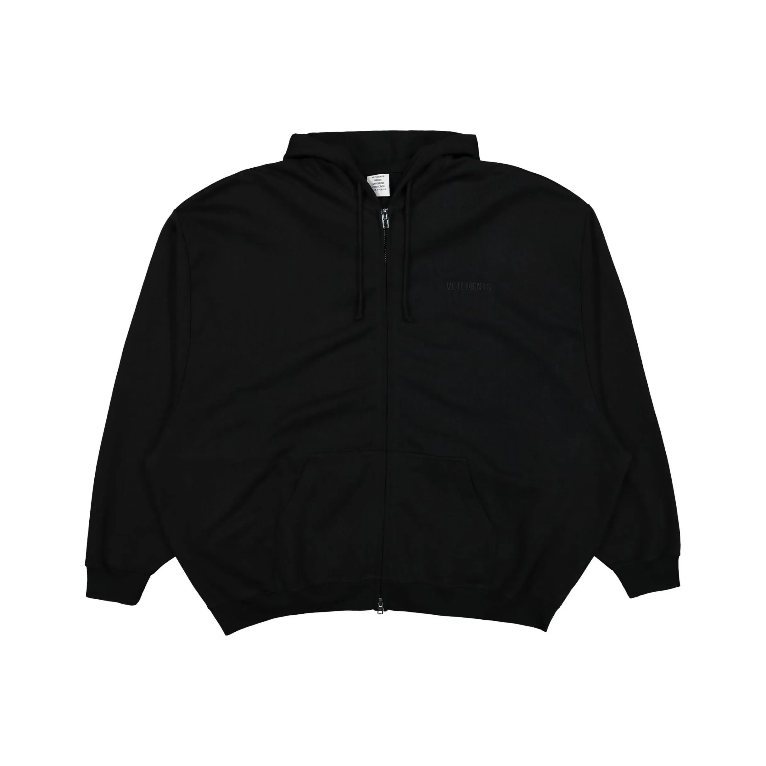 Vetements Logo embroidered Zip up Hoodie