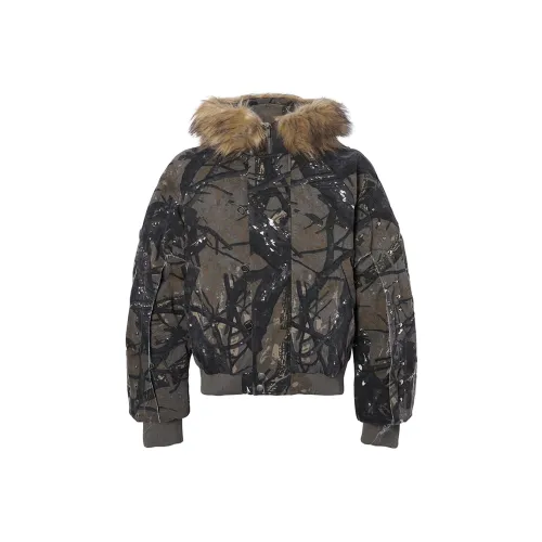 ROCAWEAR Серый камуфляж Унисекс Пуховики
