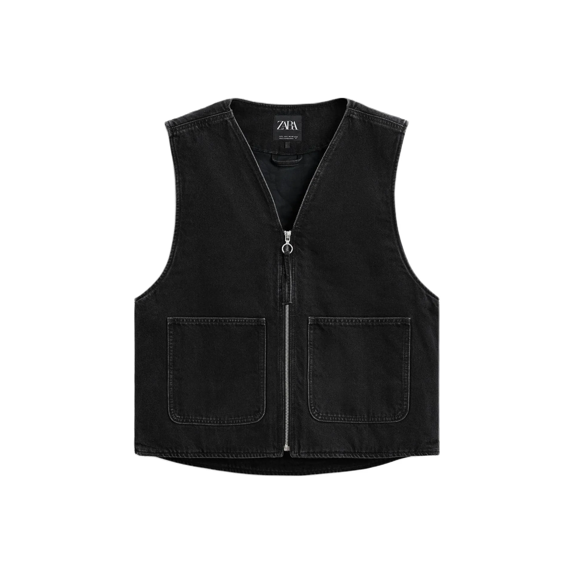 ZARA Мужские черные жилеты