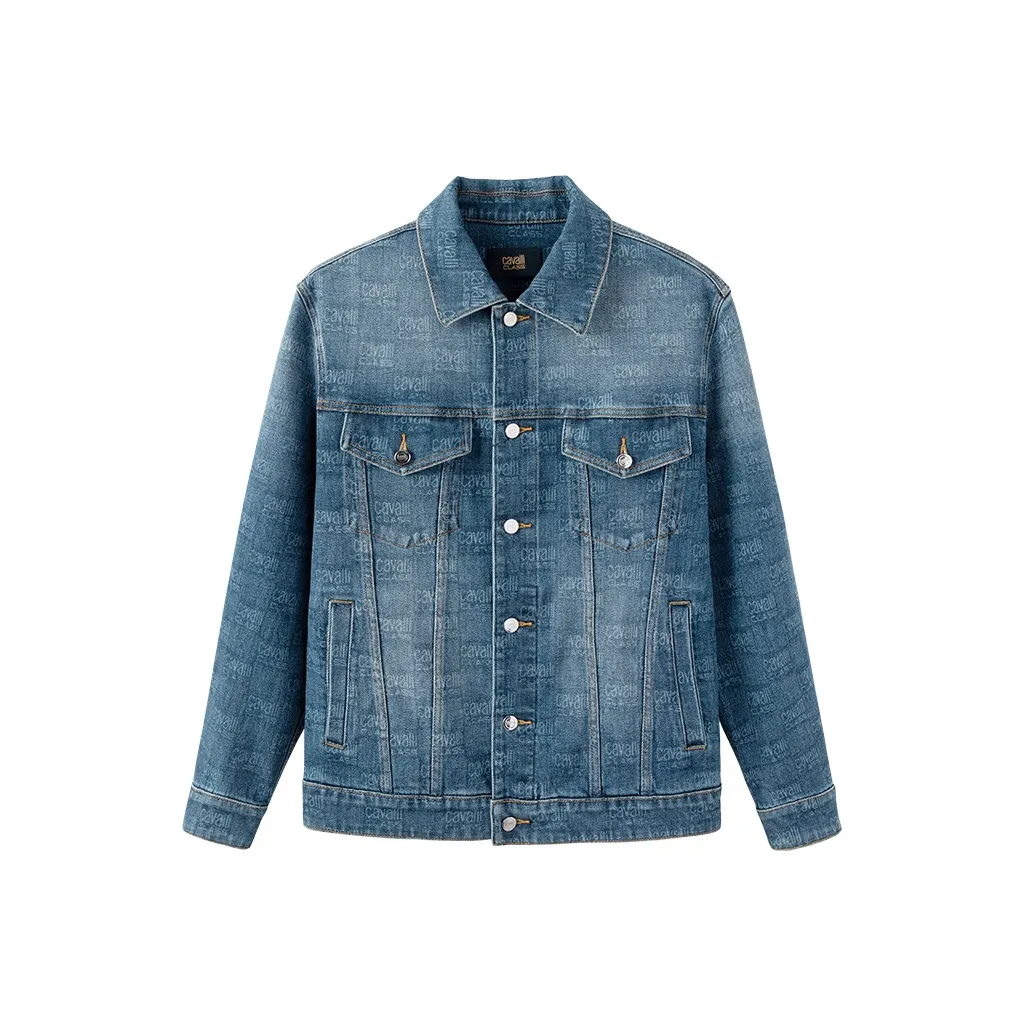 Cavalli Class Denim Jacket Men's Blue