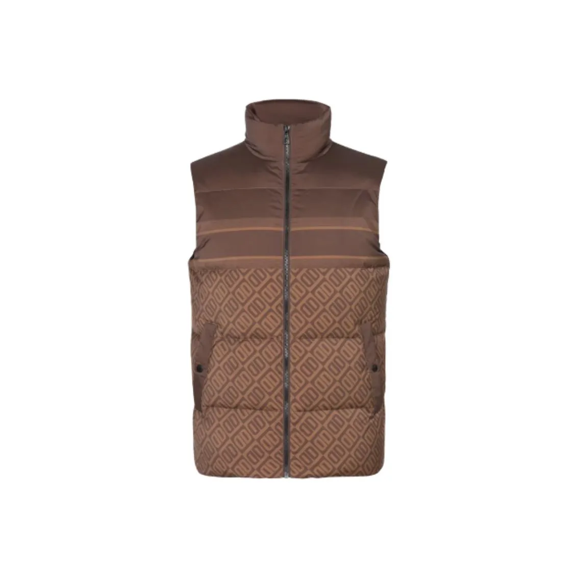 DIKENI Жилет Мужской Коричневый с принтом