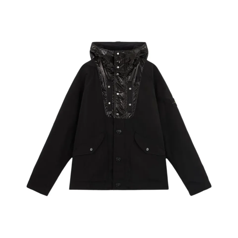 STONE ISLAND Anti Drop Hooded Panama Jacket