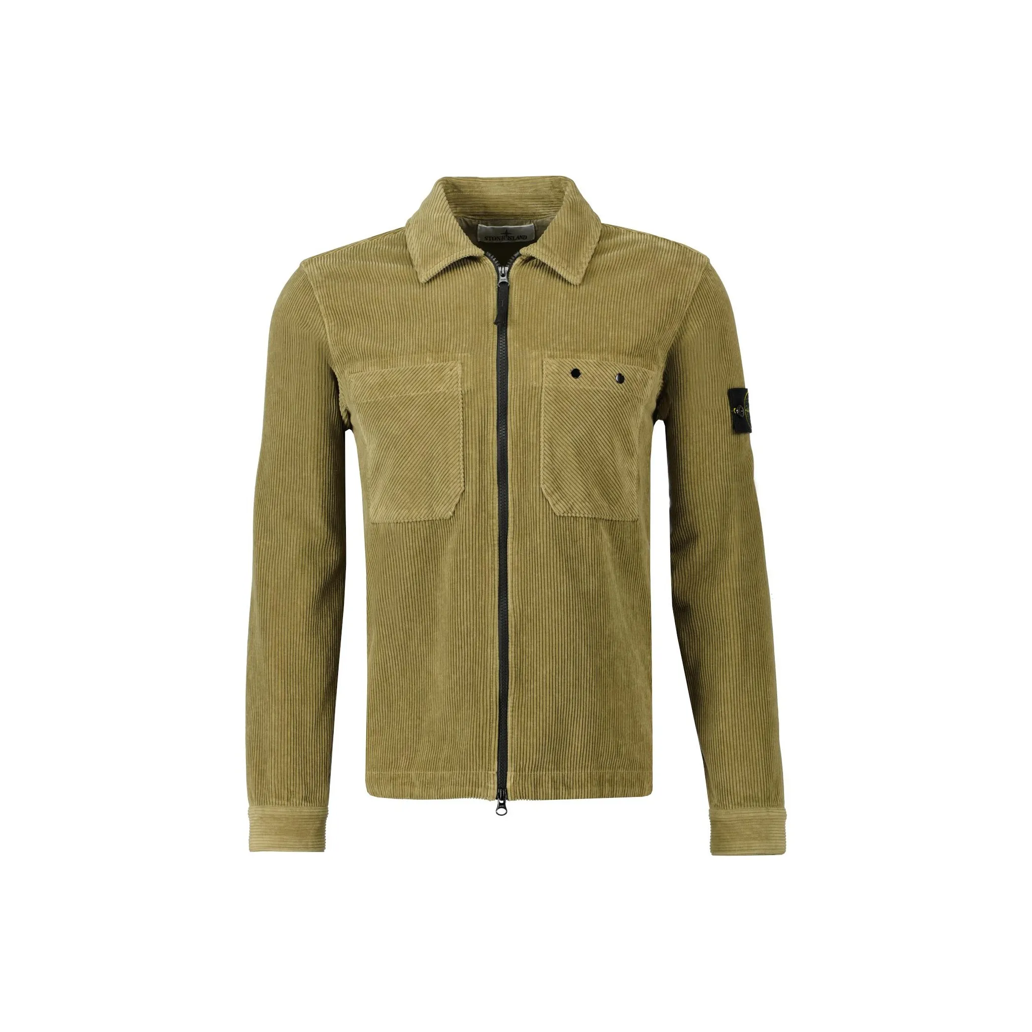 STONE ISLAND Logo Patch Corduroy Overshirt