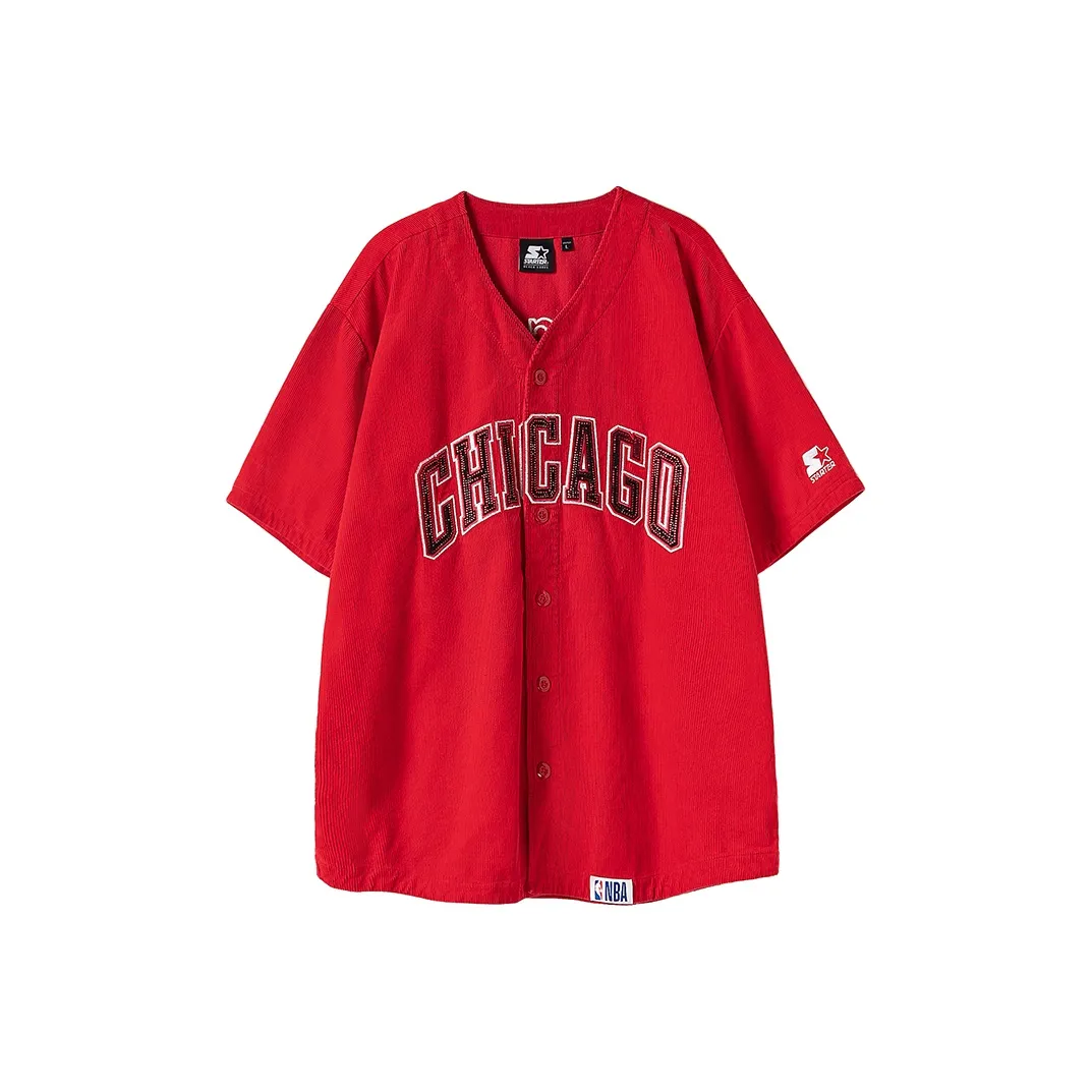 STARTER x NBA Красный Унисекс Бейсбольная Джерси
