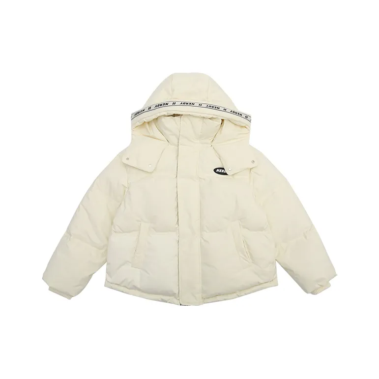 Nerdy Down Jackets Unisex Milk White