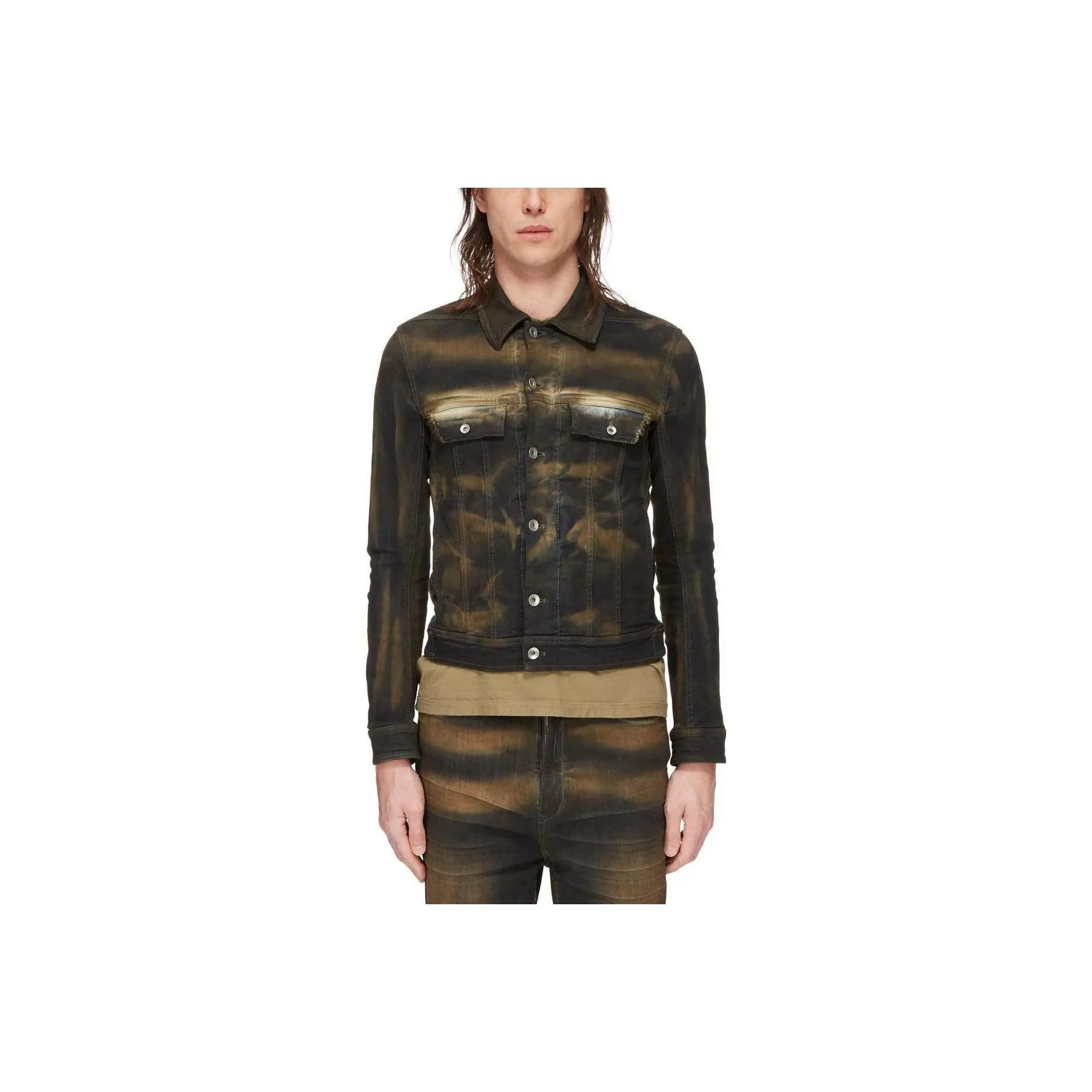 Rick Owens DRKSHDW Bleached denim Shirt Jacket
