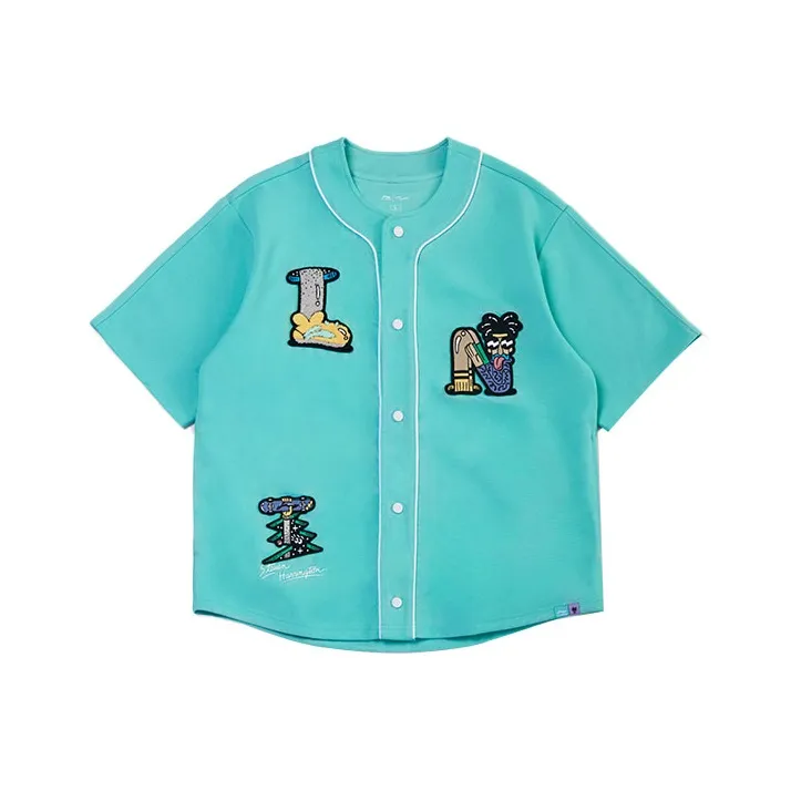 Лайнер x Steven Harrington Скейтборд Бейсбольная куртка Unisex Light Нефритово-зеленый