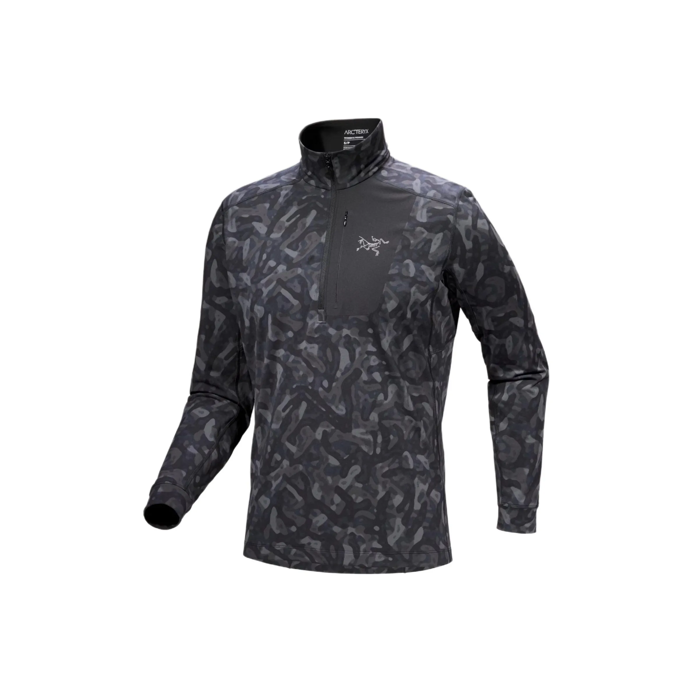 Arcteryx RHO FW24 LT Zip Neck Print Men's Jacket Men's Black