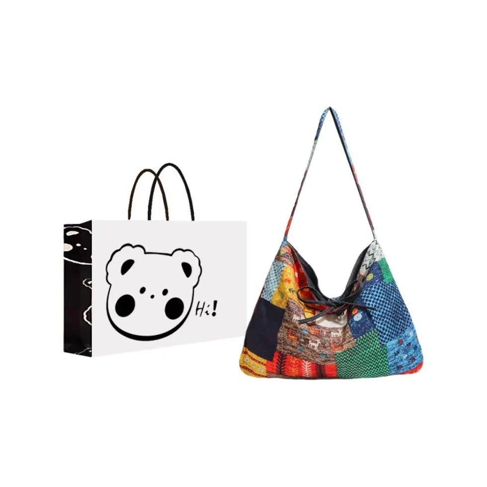 NX DOUGHNUT Холст Тоут Сумка Плечевая Сумка Женская Многоцветная