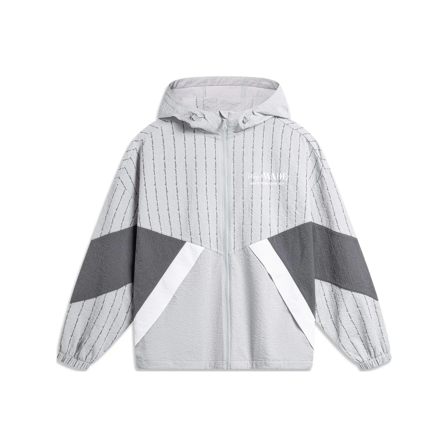 LiNing Sun Protection Clothing Men's Mist Gray All Over Print