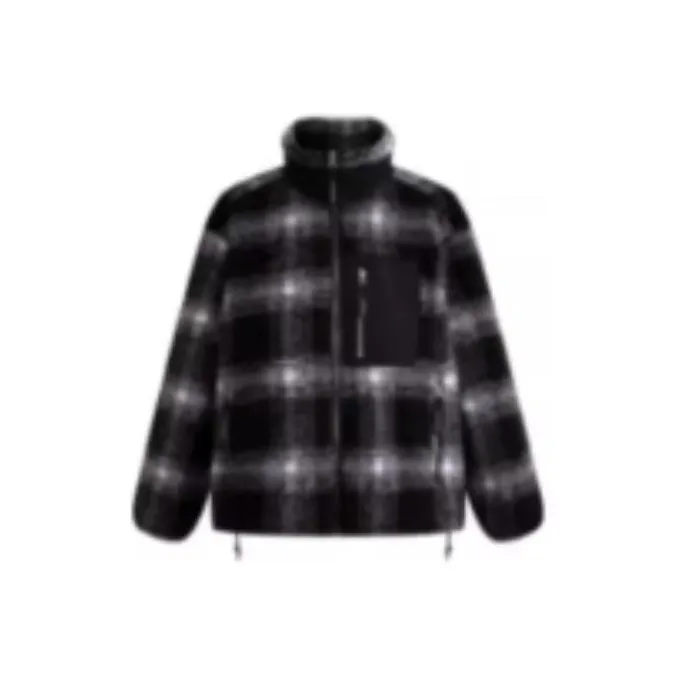 CALVIN KLEIN Velvet feel Coat Unisex Space Black Plaid