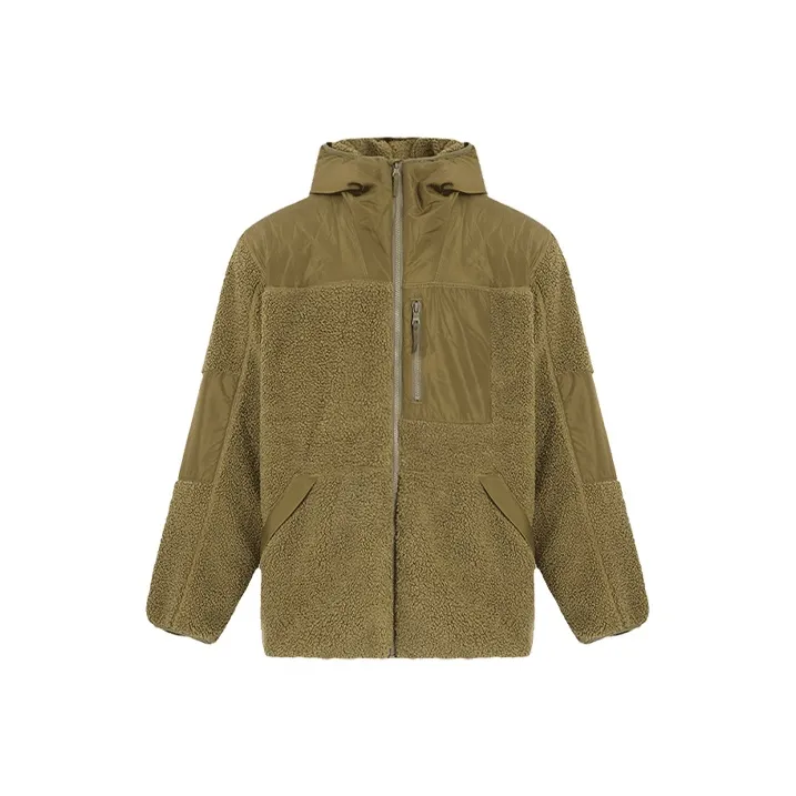 Levis Solid Color Hooded Puffer Jacket Men's Caramel Coffee
