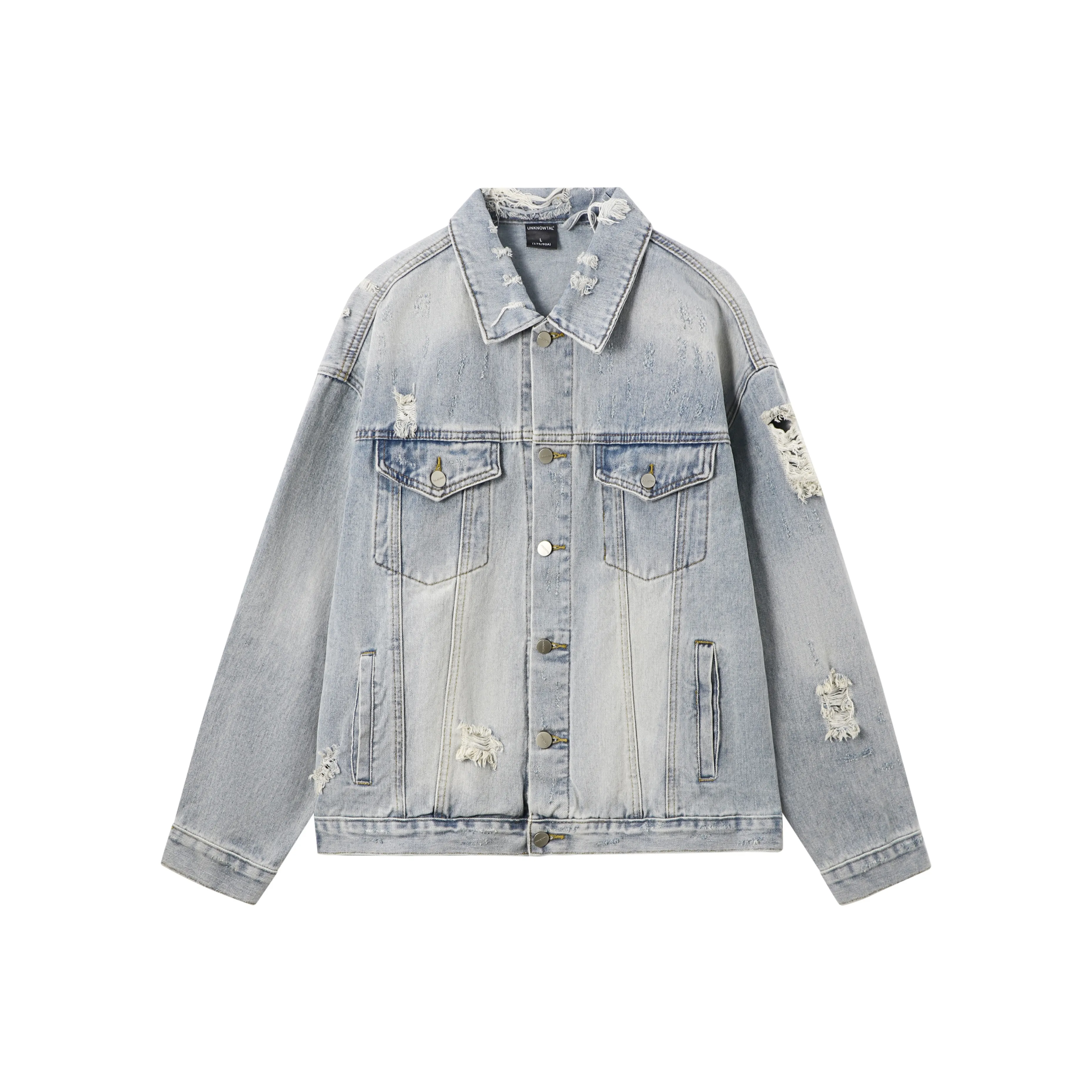 UNKNOWTAL Denim Jacket Unisex Denim Blue UNKNOWTAL Деним Куртка Унисекс Джинсовый Синий
