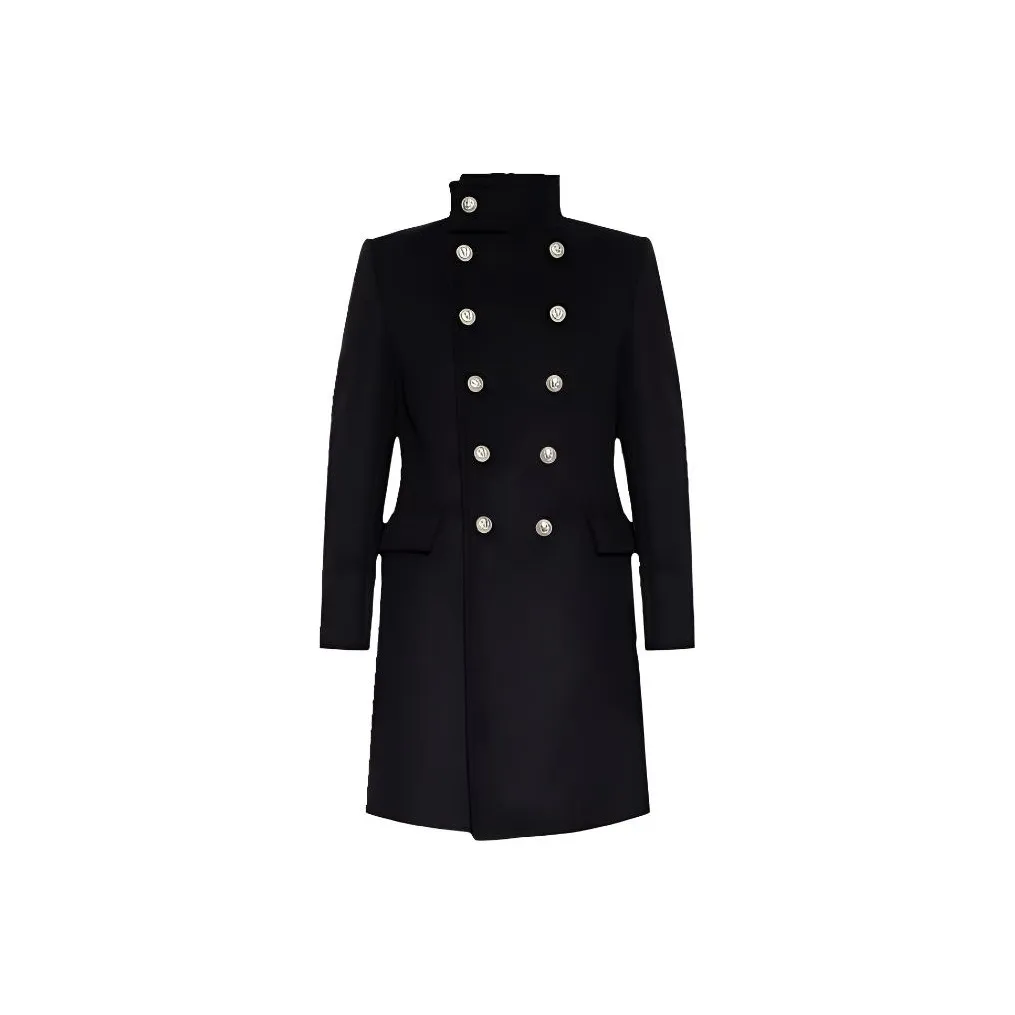 BALMAIN Coats Men Black