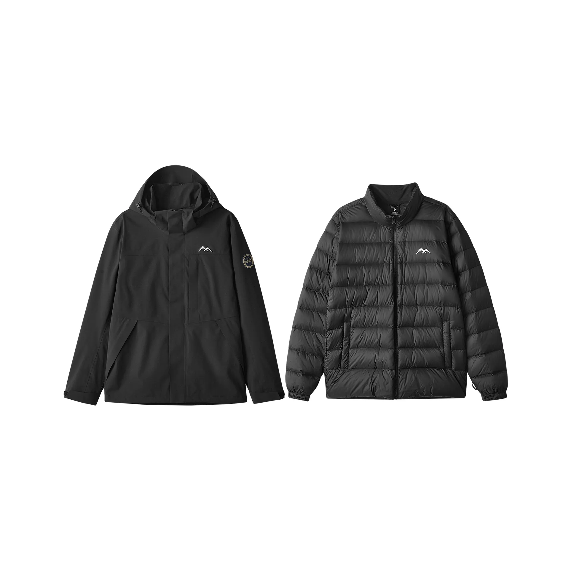 Skechers Водонепроницаемый Ветрозащитный And УФ-защита Ветровка Мужской Угольно-черный