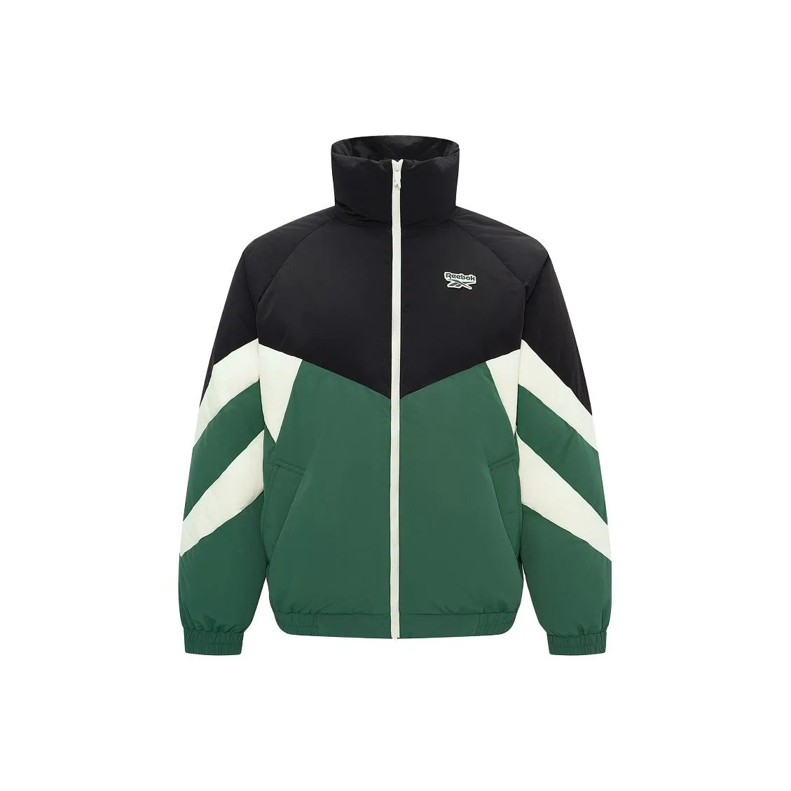 Reebok Темно-зеленый/Черный/Бежевый Белый Унисекс Пуховики