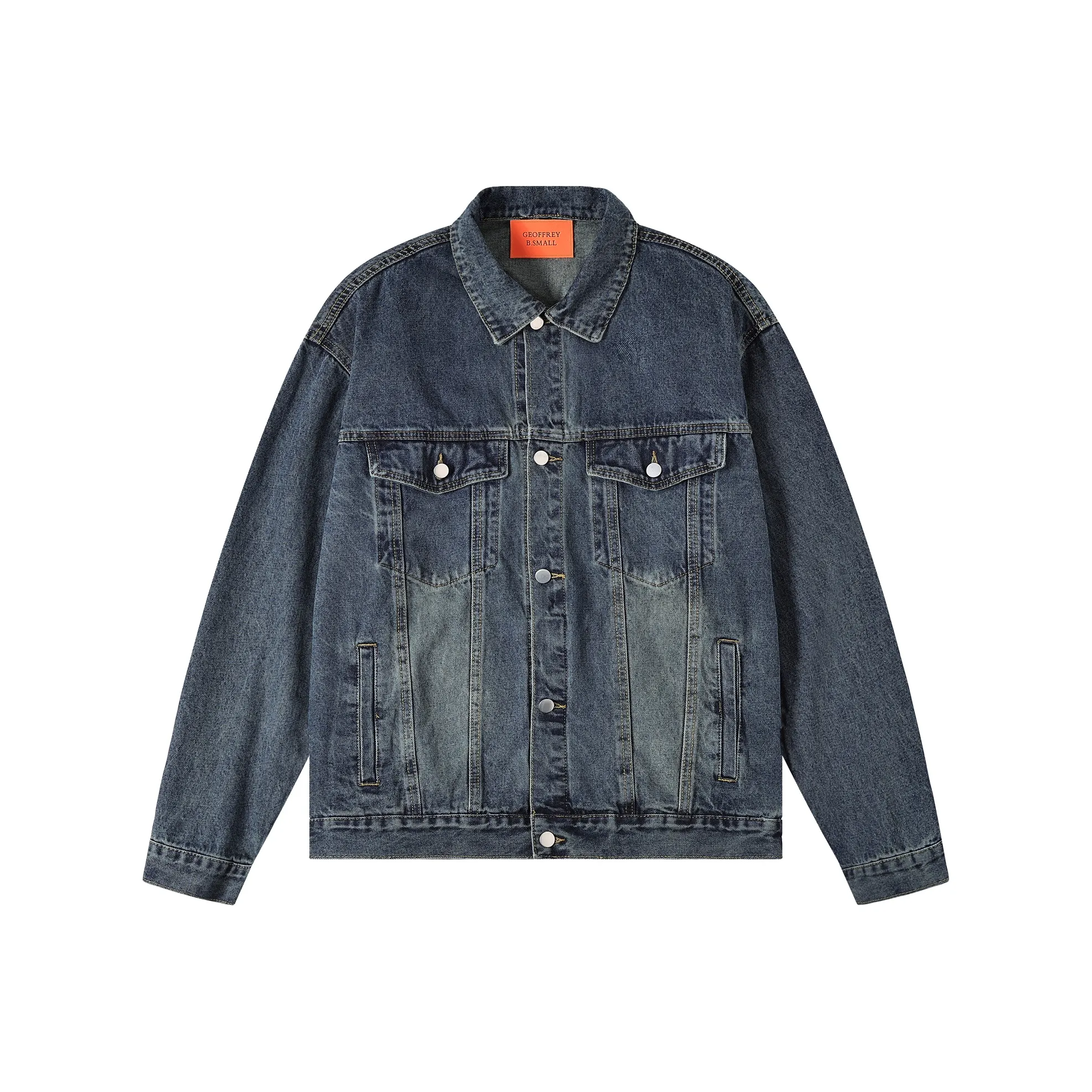 GEOFFREY B. SMALL Denim Jacket Unisex Blue GEOFFREY B. SMALL Деним Куртка Унисекс Синий