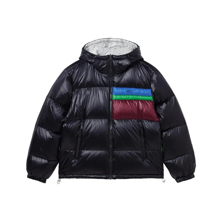 Пуховик LACOSTE Collaboration Мужской Темно-синий Серый