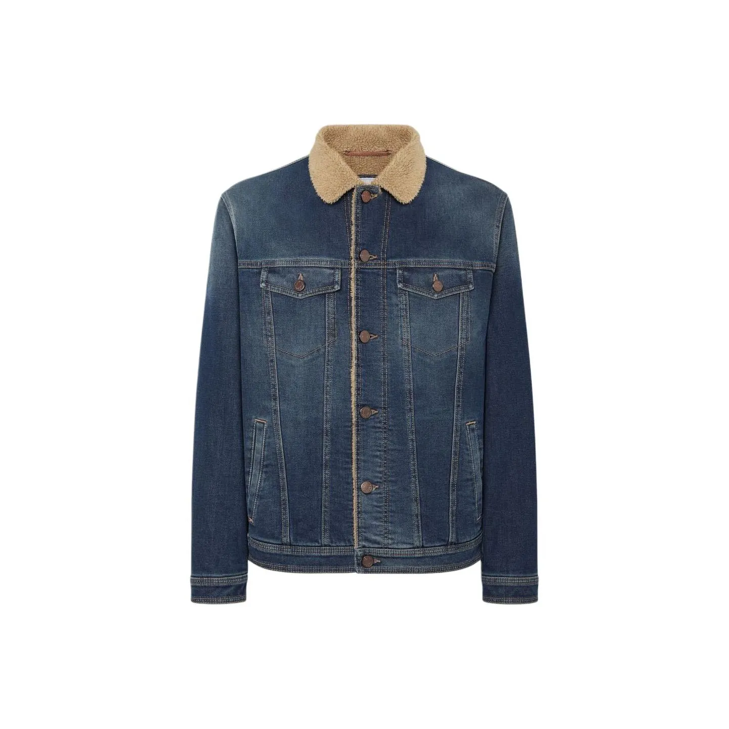 JACOB COHEN Sherpa Trucker Denim Jacket