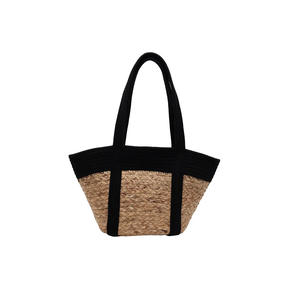 Wenpercy Straw Woven Underarm Shoulder Bag Regular Women's Black