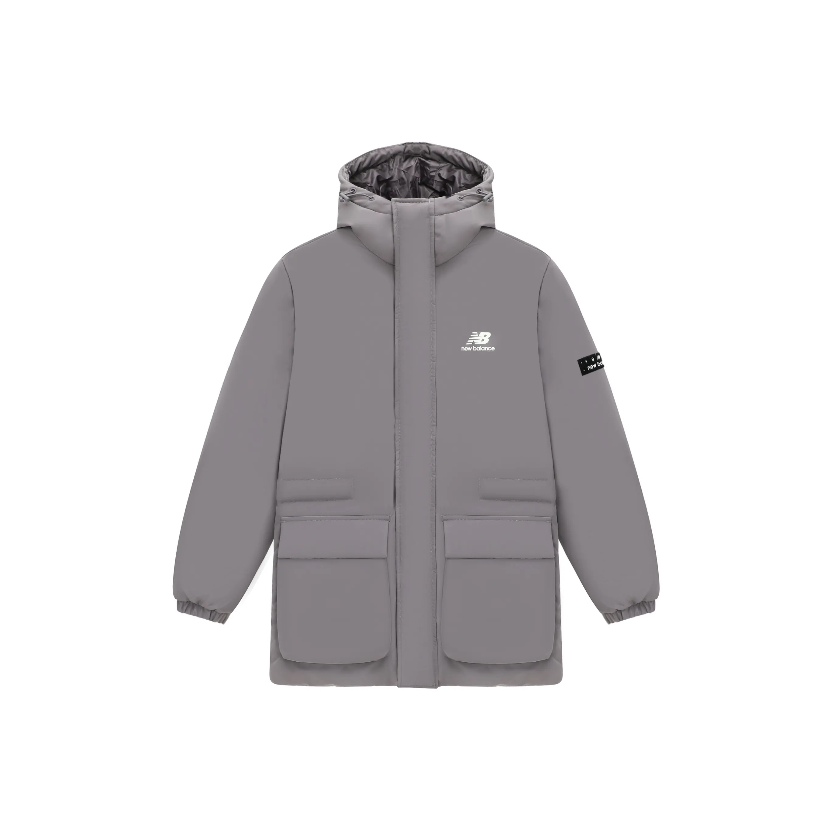 New Balance совместный пуховик унисекс серый