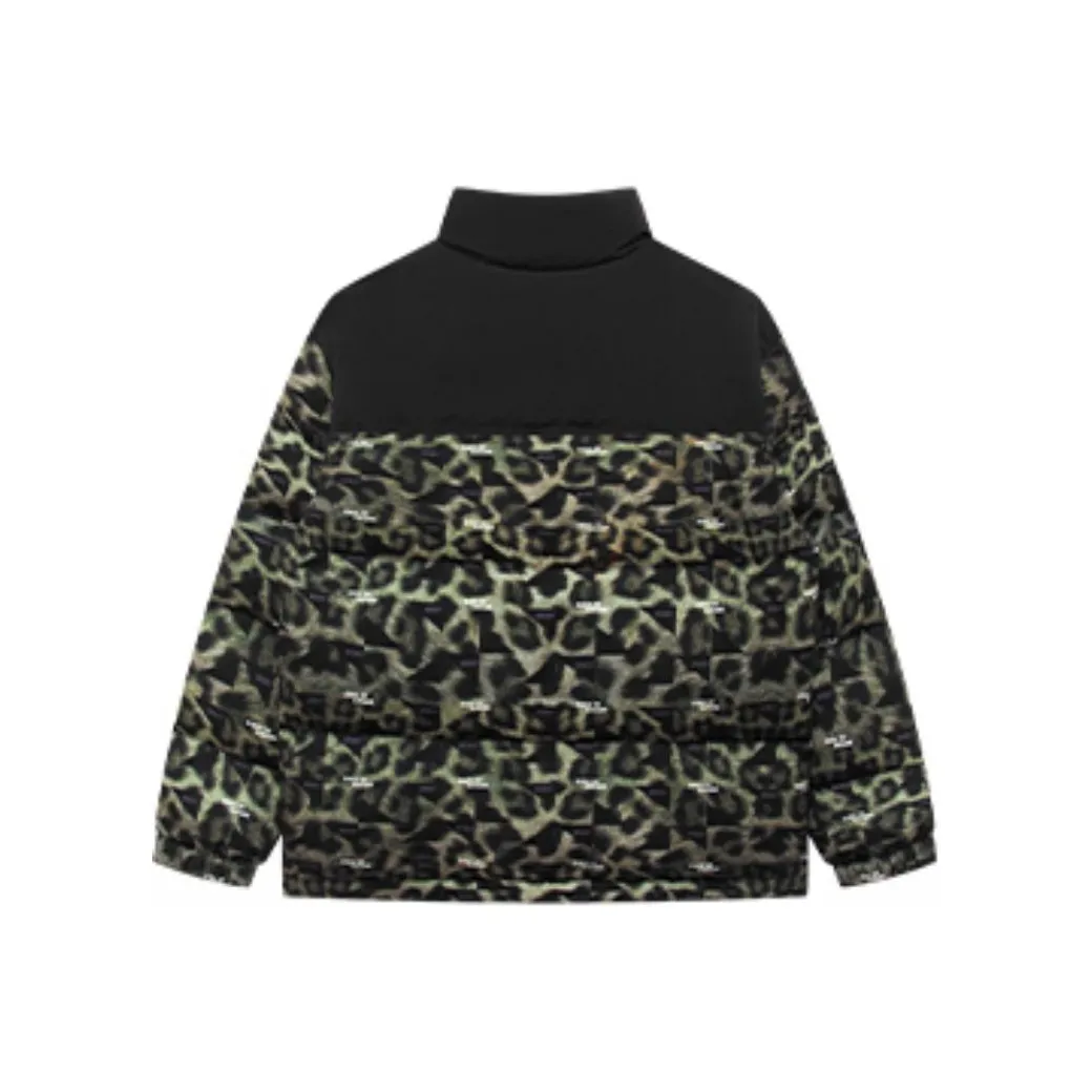 GXG Пуховик Мужской Черный + Леопардовый принт