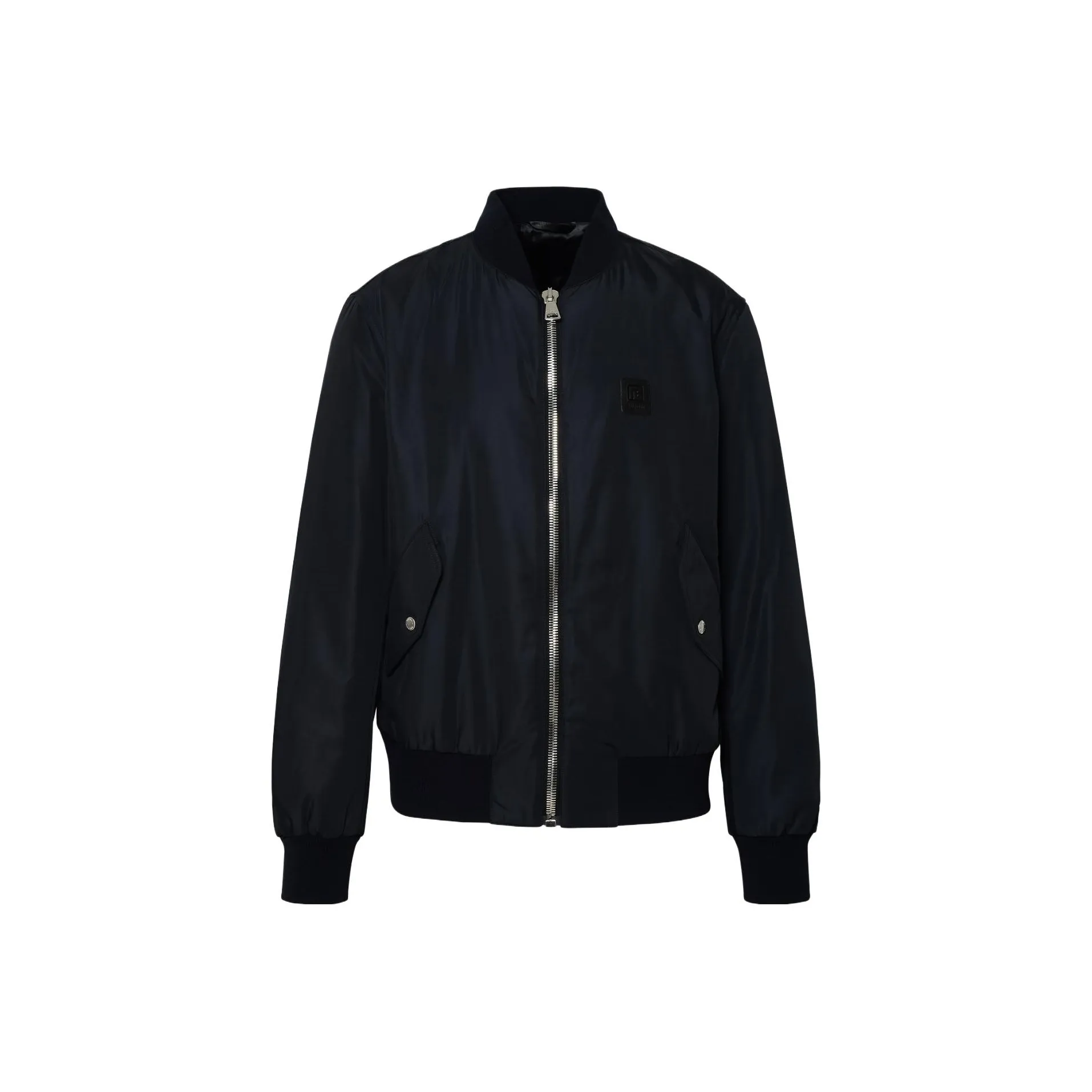 BALMAIN Logo Patch Zip Up Jacket