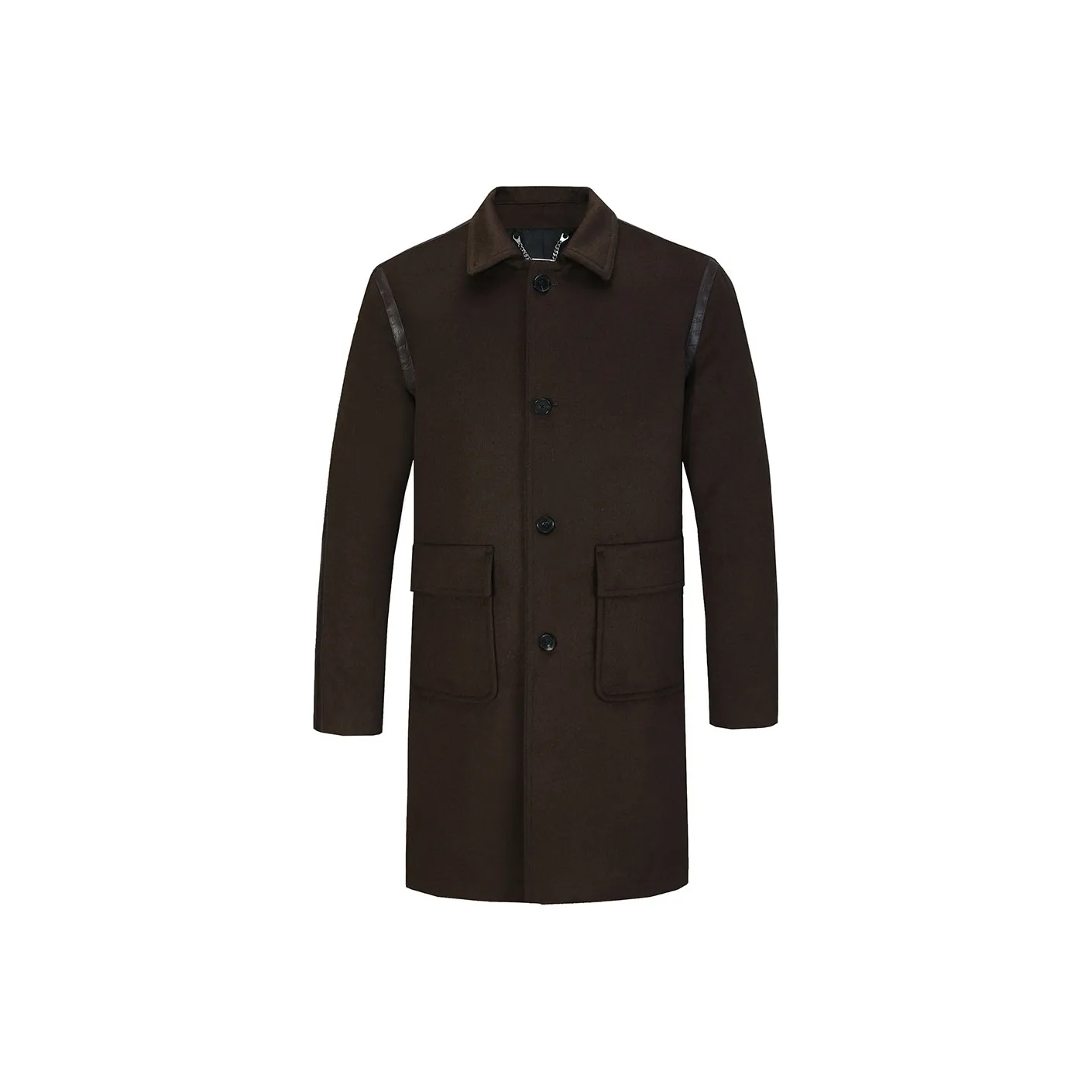 DAVID NAMAN Коричневое мужское пальто