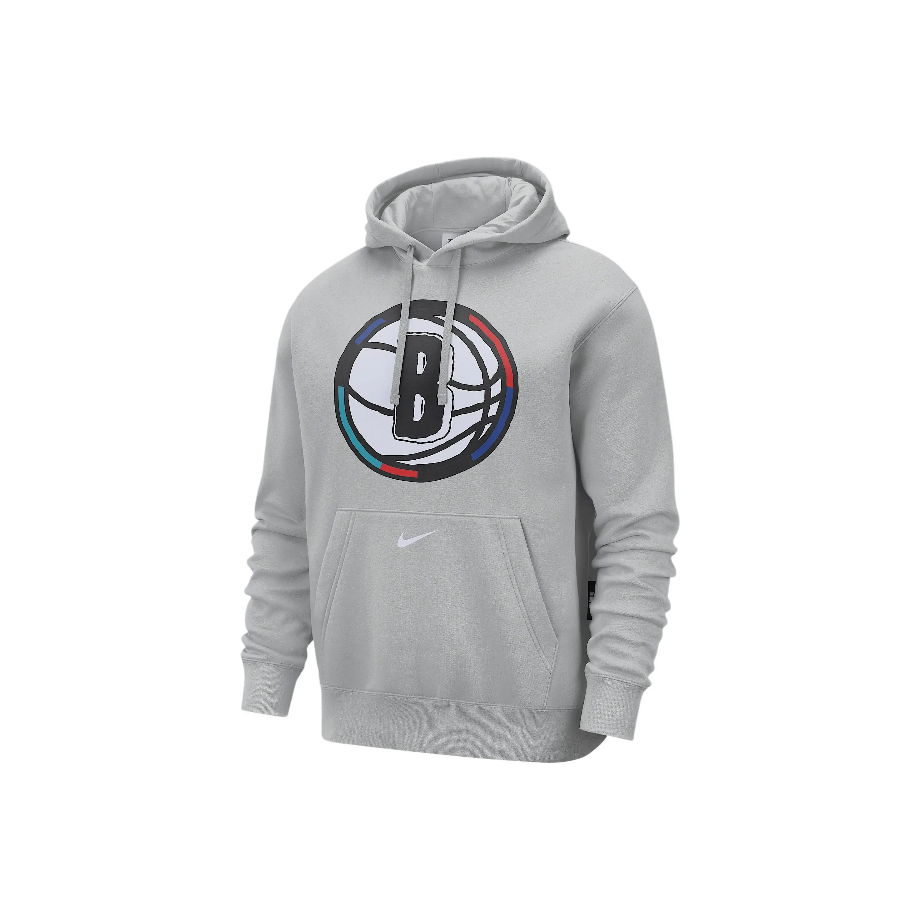 Nike x NBA Brooklyn NetsClub FW24 Толстовка Мужская Планшет Серебристый Белый