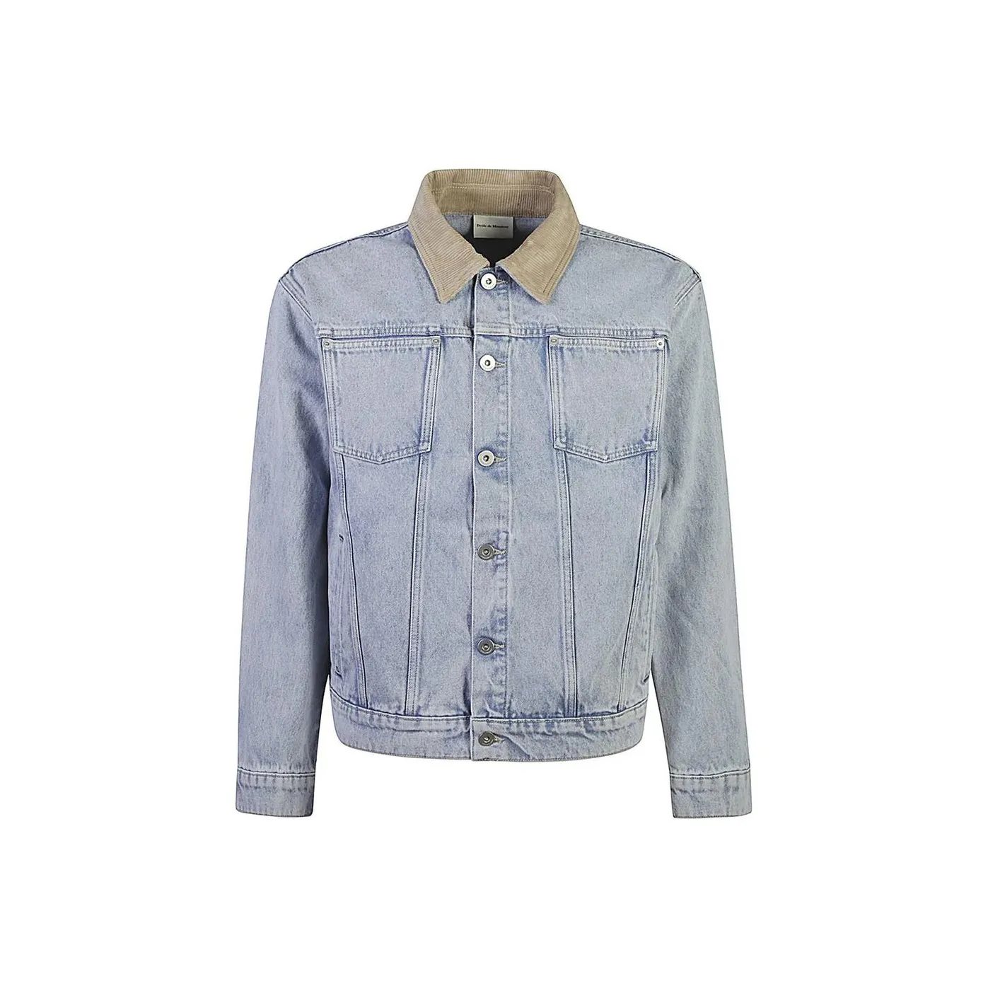 DROLE DE MONSIEUR La Vest Jean Délavée Button Up Denim Jacket