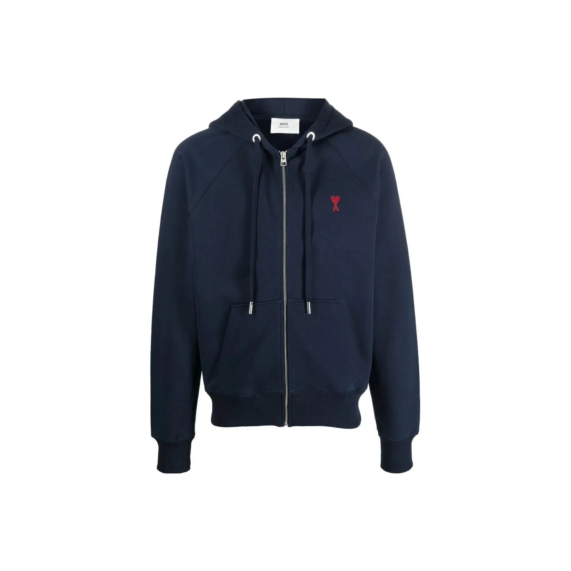 Ami Paris Ami De Coeur Zip Up Hoodie