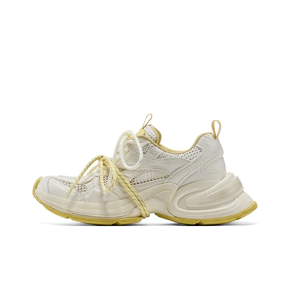 GG CC Platform Casual Shock Absorbers Slip Resistant Abrasion Resistant Low Top Cut Out Mesh Chunky Sneakers Women's