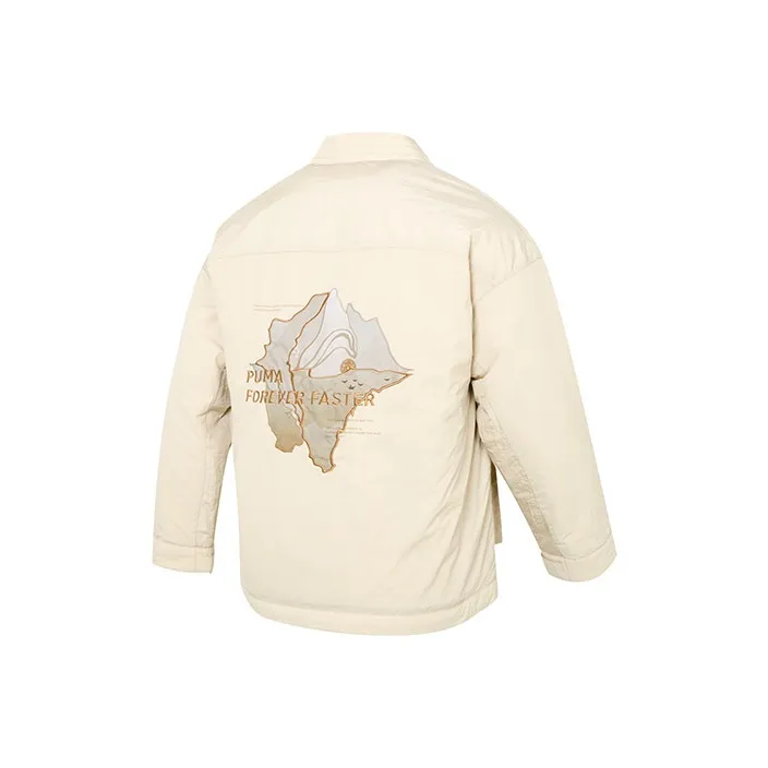 PUMA CNY Bz Zaozhi Толстовка Пуховая куртка Мужская Экрю