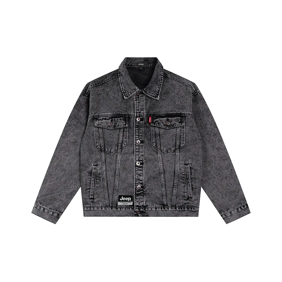 JEEP Pasture Horse Lifestyle Деним Куртка Унисекс Черный Серый