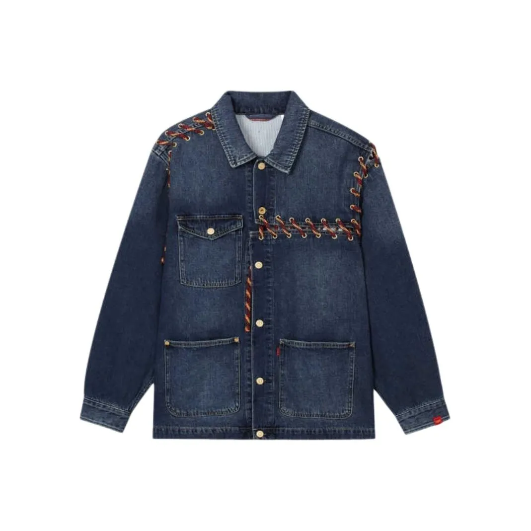 Levis CNY Denim Jackets Men's Dark Blue
