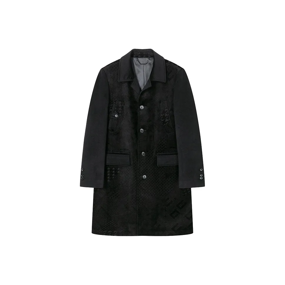 DAVID NAMAN Черное мужское пальто