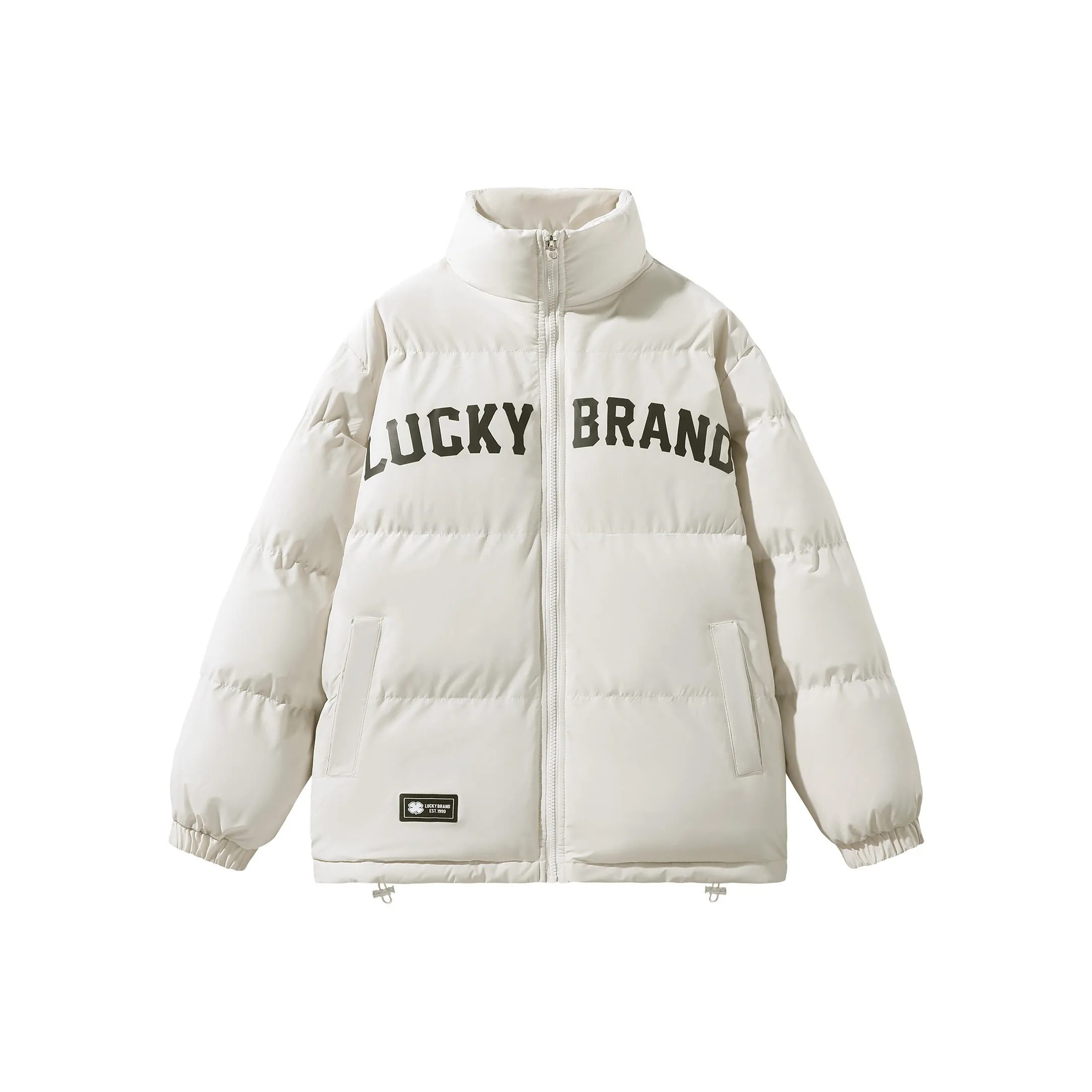 LUCKY BRAND Puffer Jacket Unisex Khaki