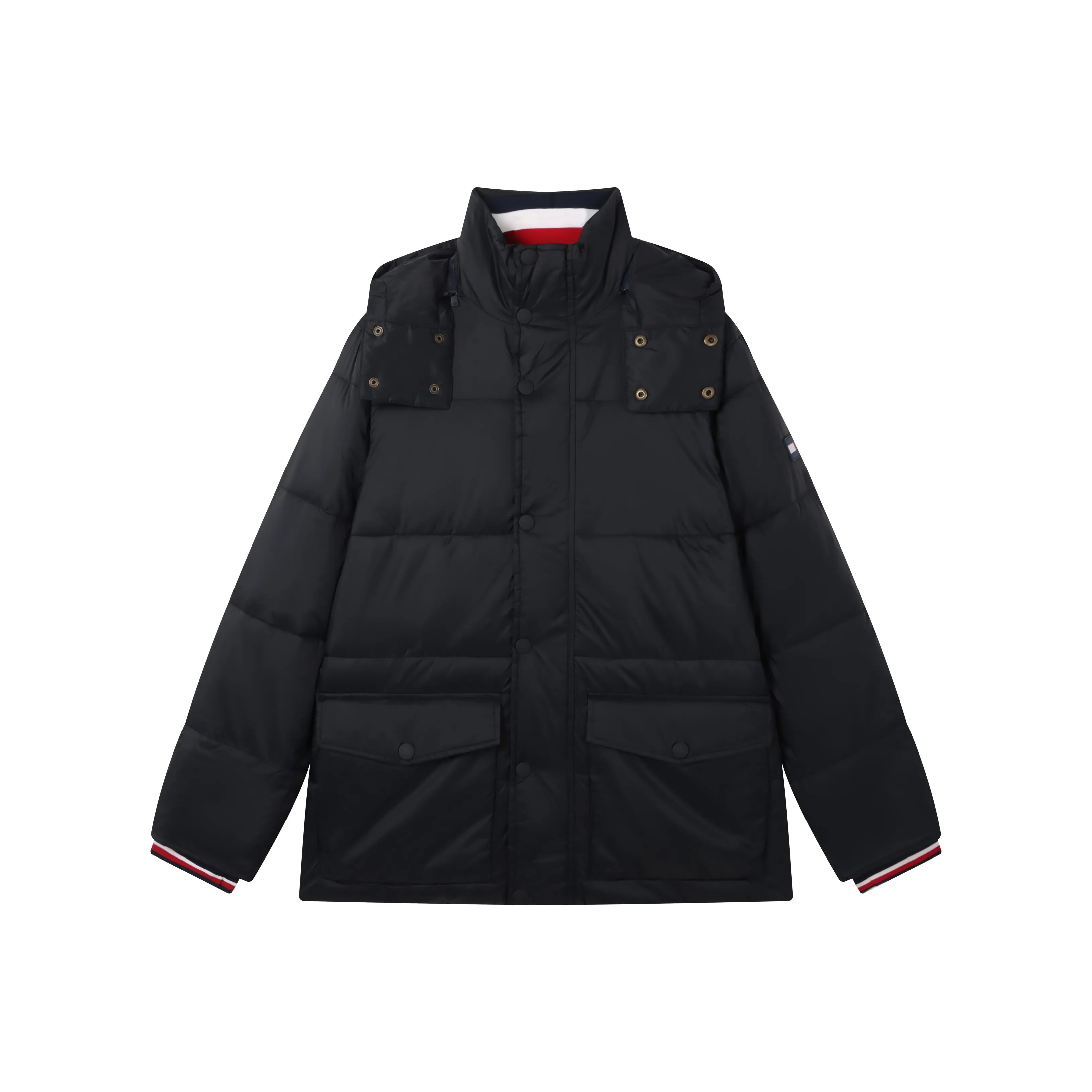 Tommy Hilfiger Хлопковый пуховик Мужской Черный